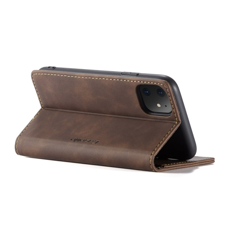 CaseMe-013 Multifunctional Horizontal Flip Leather Case with Card Slot & Holder & Wallet for iPhone 11(coffee) - HoMEdemic™ 