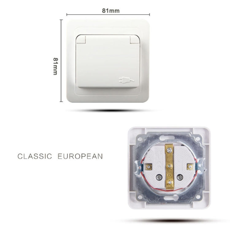 Ceramic Power Waterproof Socket with Cover, EU Plug - HoMEdemic™ 