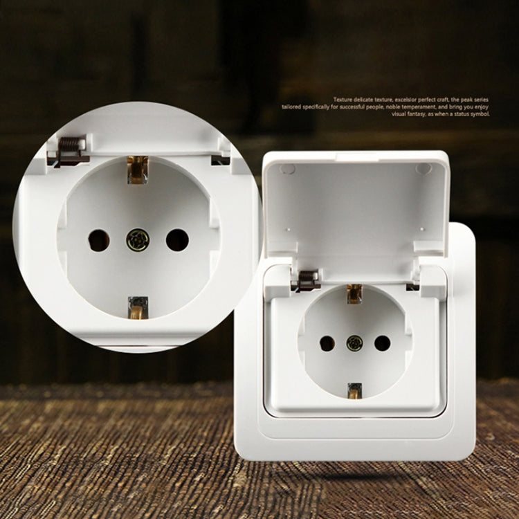 Ceramic Power Waterproof Socket with Cover, EU Plug - HoMEdemic™ 