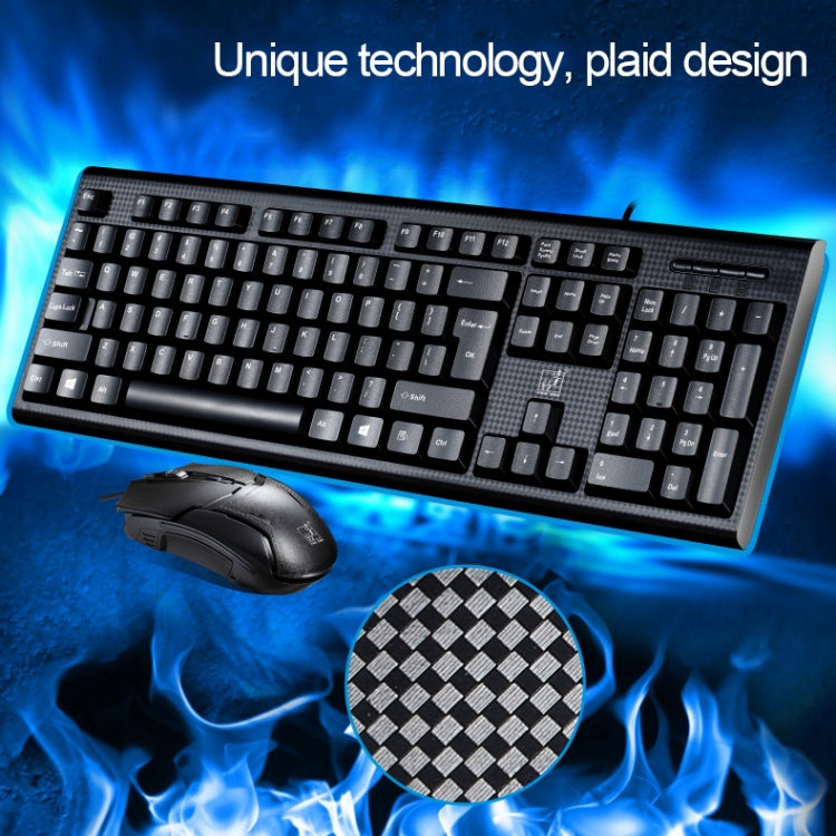 Chasing Leopard Q9 1600 DPI Professional Wired Grid Texture Gaming Office Keyboard + Optical Mouse Kit - HoMEdemic™ 