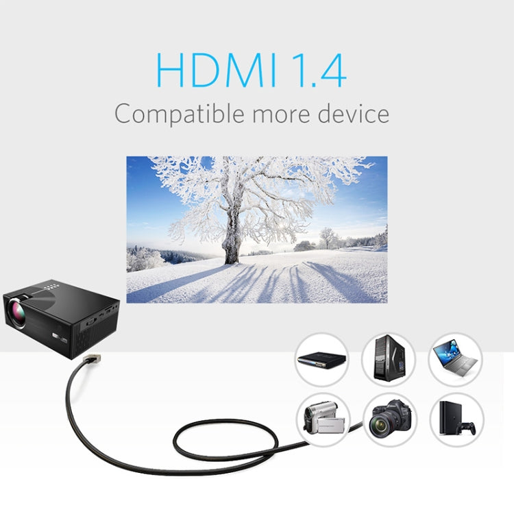 Cheerlux C8 1800 Lumens 1280x800 720P 1080P HD WiFi Sync Display Smart Projector, Support HDMI / USB / VGA / AV, C8 (WiFi), C8 WiFi - HoMEdemic™ 