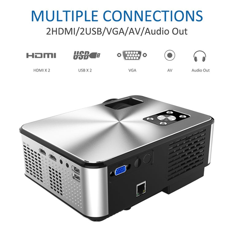 Cheerlux C9 1280x720 720P HD Smart Projector, Support HDMI x 2 / USB x 2 / VGA / AV, C9 (Black), C9, C9 (Black Grey) - HoMEdemic™ 