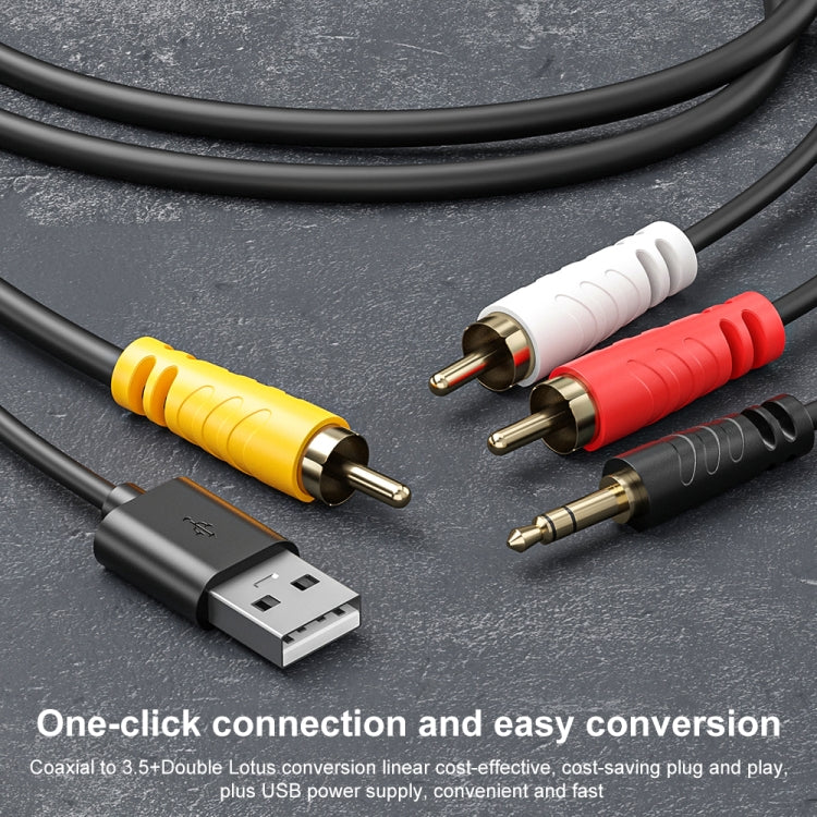 Coaxial Audio to 3.5mm + Dual RCA Converter - HoMEdemic™ 