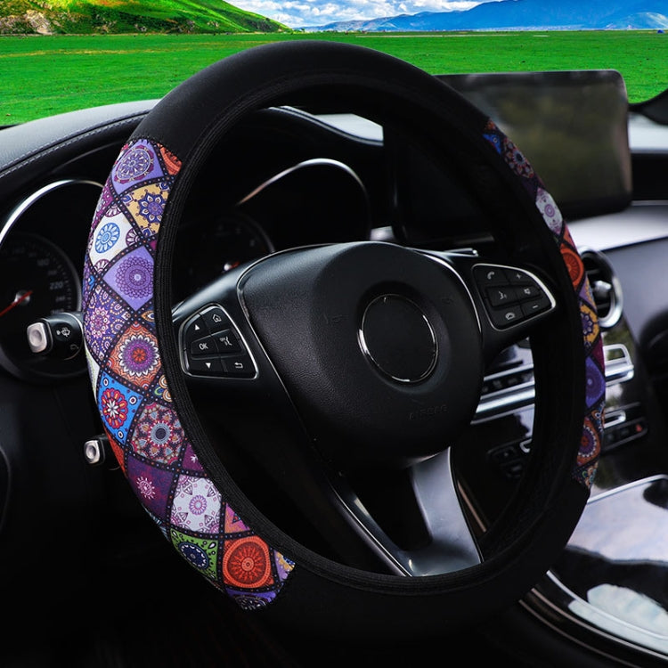 Color-blocked Neoprene Elastic Steering Wheel Cover Without Inner Ring(Random Pattern Delivery) - HoMEdemic™ 