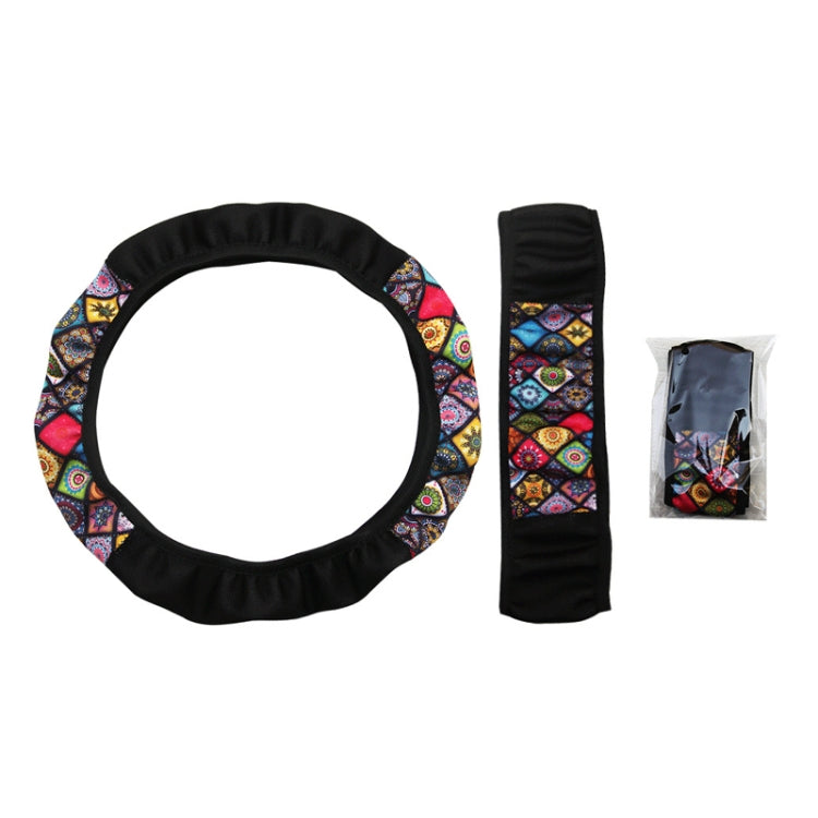 Color-blocked Neoprene Elastic Steering Wheel Cover Without Inner Ring(Random Pattern Delivery) - HoMEdemic™ 