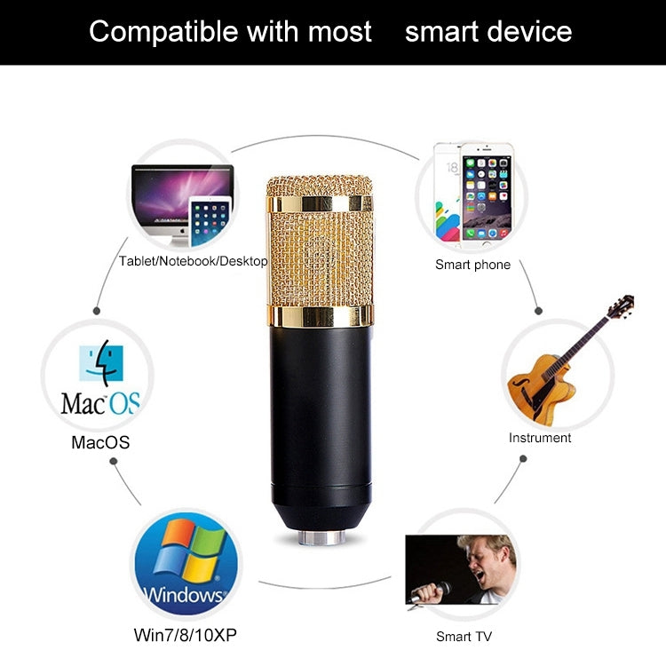 Compatible with PC / Mac for Live Broadcast Show, KTV, etc., BM800 Black, BM800 Pink, BM800 Blue, BM800 Red, BM800 White - HoMEdemic™ 