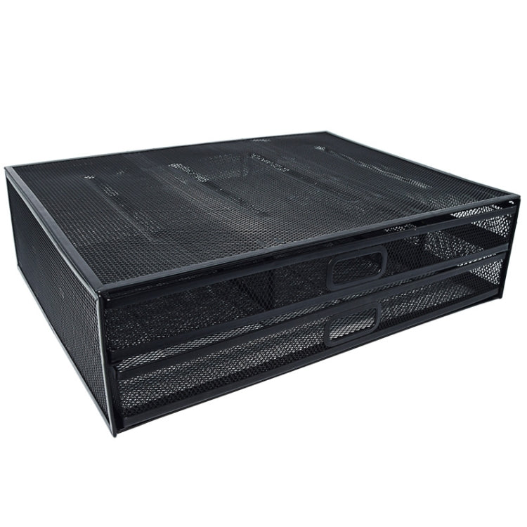 Computer Cooling Height Increase Stand Drawer Type Double Iron Desktop Storage Shelf(Black) - HoMEdemic™ 