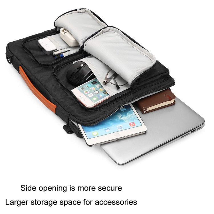 Computer Messenger Shoulder Bag Laptop Sleeve Bag, Size: 13.3-14 inch(Black) - HoMEdemic™ 