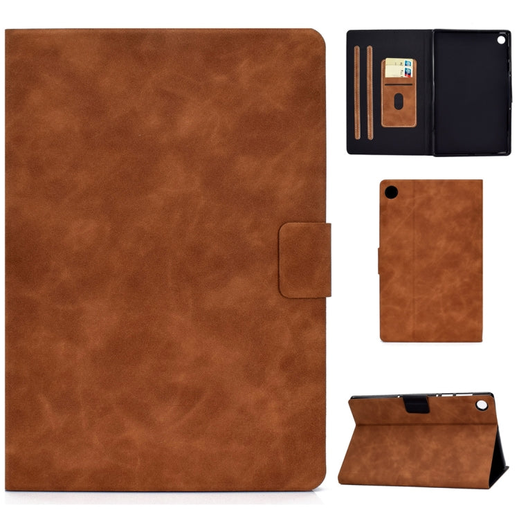 Cowhide Texture Horizontal Flip Leather Case with Holder & Card Slots & Sleep / Wake-up Function, For Huawei MatePad T8, For Huawei MediaPad T5, For Lenovo M10 Plus TB-X606F - HoMEdemic™ 