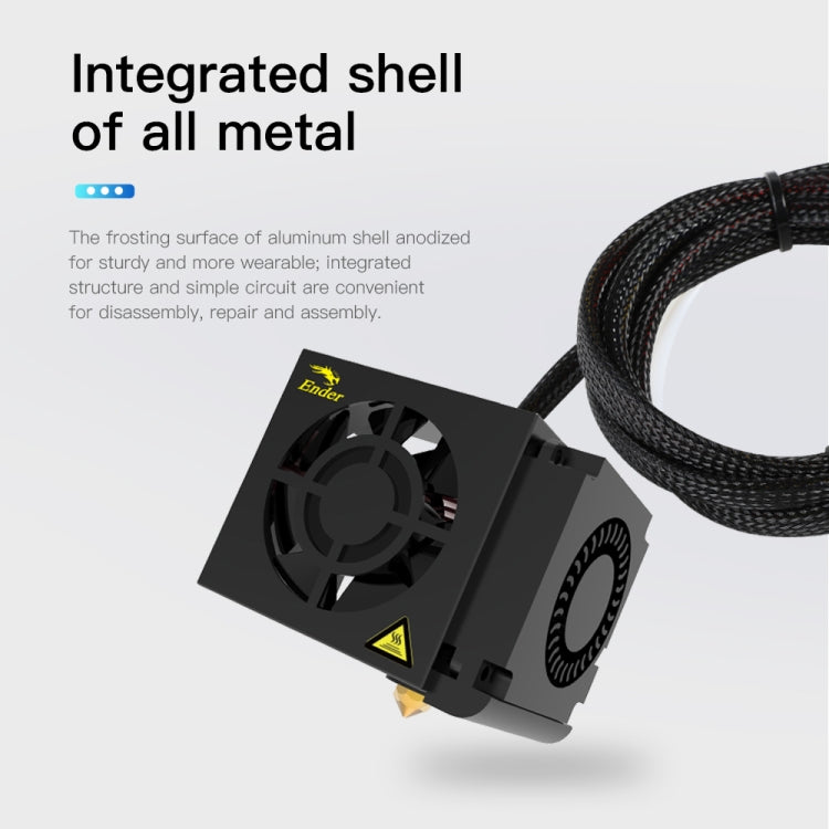 Creality 24V 40W Extruder Full Nozzle Hot End Kit with Nozzle Extruder+Cooling Fan+Shell for Ender-3 3D Printer - HoMEdemic™ 