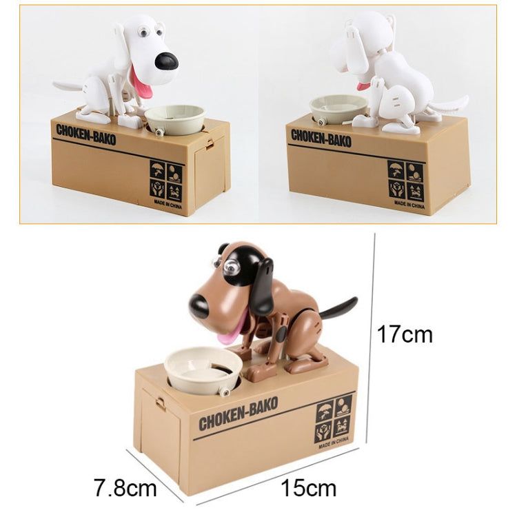 Creative Cartoon Edacious Puppy Automatic Money Eating Coin Saving Box, White Dog - HoMEdemic™ 