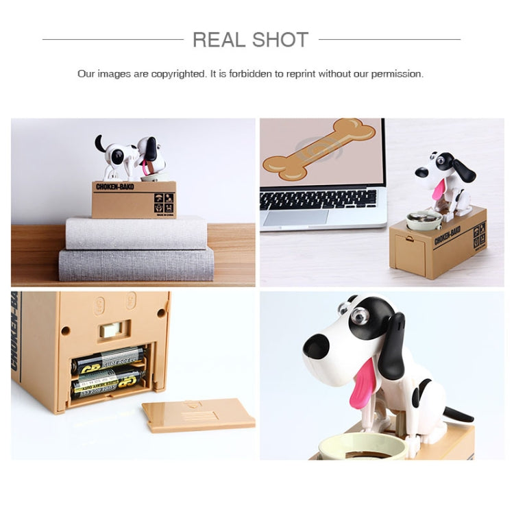 Creative Cartoon Edacious Puppy Automatic Money Eating Coin Saving Box, White Dog - HoMEdemic™ 