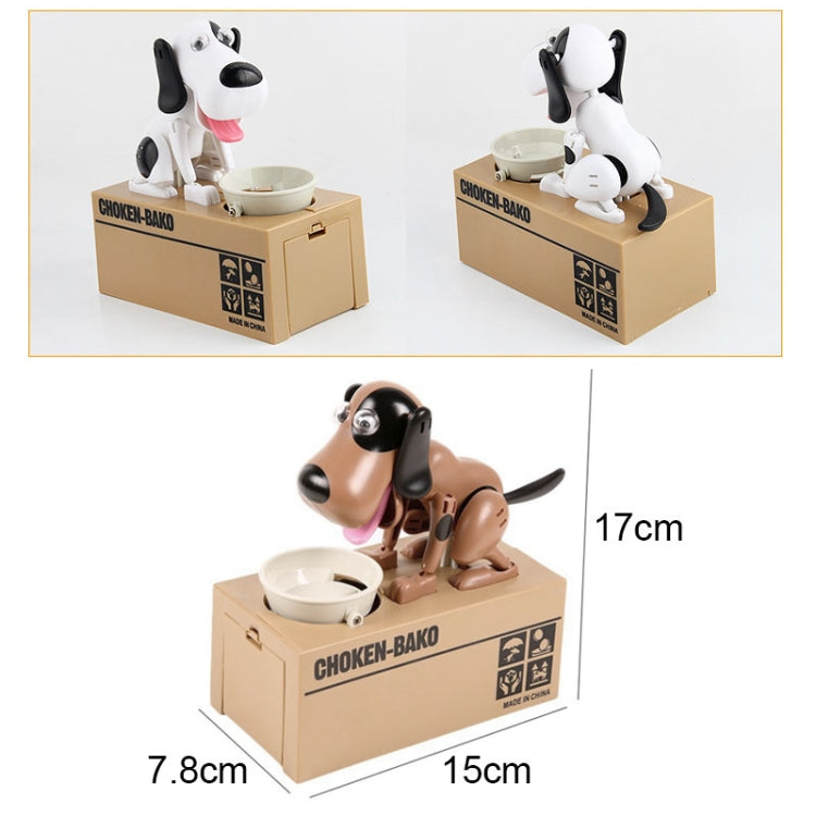 Creative Cartoon Edacious Puppy Automatic Money Eating Coin Saving Box, White Spotted Dog - HoMEdemic™ 