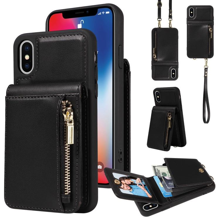 Crossbody Lanyard Zipper Wallet Leather Phone Case, For iPhone 11 Pro, For iPhone X / XS, For iPhone XR, For iPhone XS Max - HoMEdemic™ 