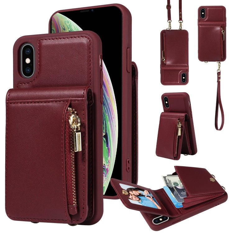 Crossbody Lanyard Zipper Wallet Leather Phone Case, For iPhone 11 Pro, For iPhone X / XS, For iPhone XR, For iPhone XS Max - HoMEdemic™ 