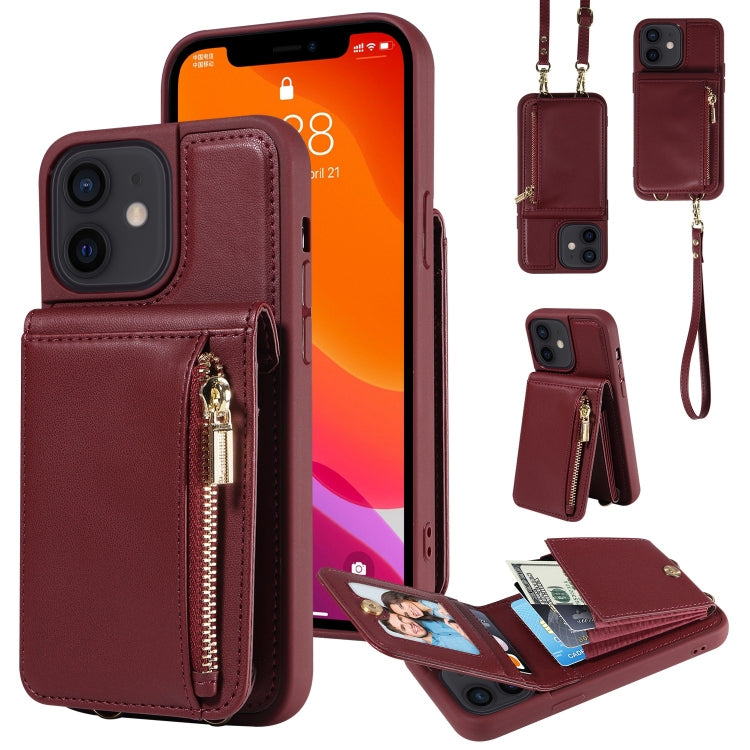 Crossbody Lanyard Zipper Wallet Leather Phone Case, For iPhone 12 / 12 Pro, For iPhone 12 Pro Max, For iPhone 11 Pro Max, For iPhone 11 - HoMEdemic™ 