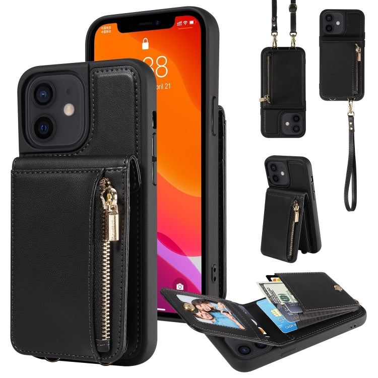 Crossbody Lanyard Zipper Wallet Leather Phone Case, For iPhone 12 / 12 Pro, For iPhone 12 Pro Max, For iPhone 11 Pro Max, For iPhone 11 - HoMEdemic™ 