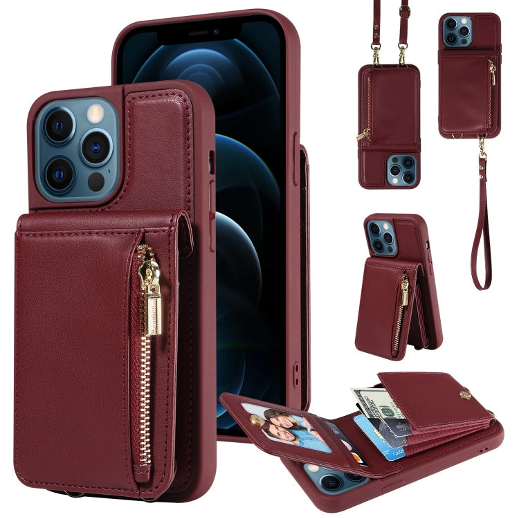 Crossbody Lanyard Zipper Wallet Leather Phone Case, For iPhone 12 / 12 Pro, For iPhone 12 Pro Max, For iPhone 11 Pro Max, For iPhone 11 - HoMEdemic™ 