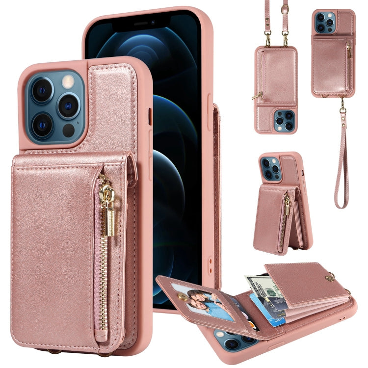 Crossbody Lanyard Zipper Wallet Leather Phone Case, For iPhone 12 / 12 Pro, For iPhone 12 Pro Max, For iPhone 11 Pro Max, For iPhone 11 - HoMEdemic™ 