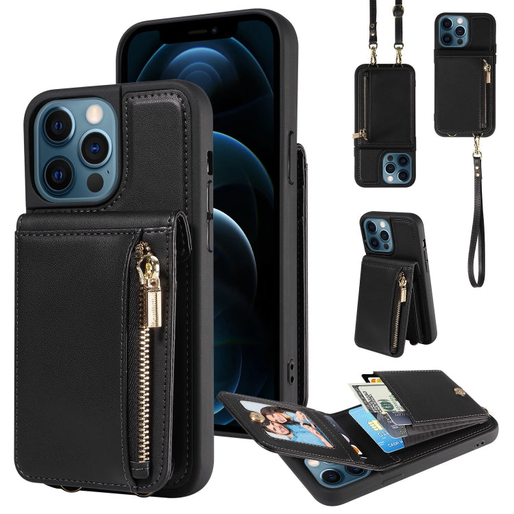 Crossbody Lanyard Zipper Wallet Leather Phone Case, For iPhone 12 / 12 Pro, For iPhone 12 Pro Max, For iPhone 11 Pro Max, For iPhone 11 - HoMEdemic™ 
