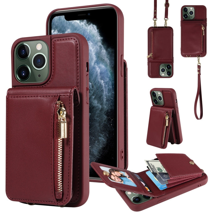 Crossbody Lanyard Zipper Wallet Leather Phone Case, For iPhone 12 / 12 Pro, For iPhone 12 Pro Max, For iPhone 11 Pro Max, For iPhone 11 - HoMEdemic™ 