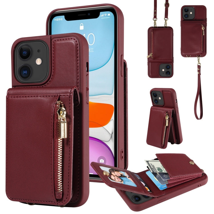 Crossbody Lanyard Zipper Wallet Leather Phone Case, For iPhone 12 / 12 Pro, For iPhone 12 Pro Max, For iPhone 11 Pro Max, For iPhone 11 - HoMEdemic™ 
