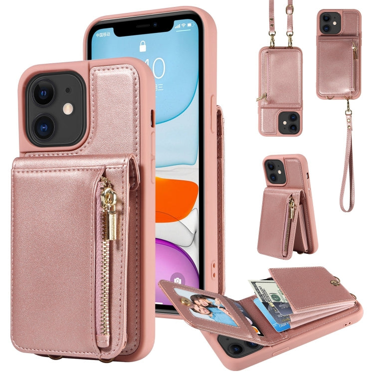 Crossbody Lanyard Zipper Wallet Leather Phone Case, For iPhone 12 / 12 Pro, For iPhone 12 Pro Max, For iPhone 11 Pro Max, For iPhone 11 - HoMEdemic™ 