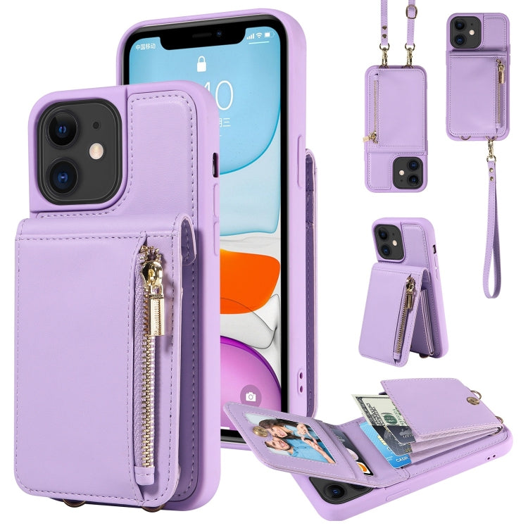 Crossbody Lanyard Zipper Wallet Leather Phone Case, For iPhone 12 / 12 Pro, For iPhone 12 Pro Max, For iPhone 11 Pro Max, For iPhone 11 - HoMEdemic™ 