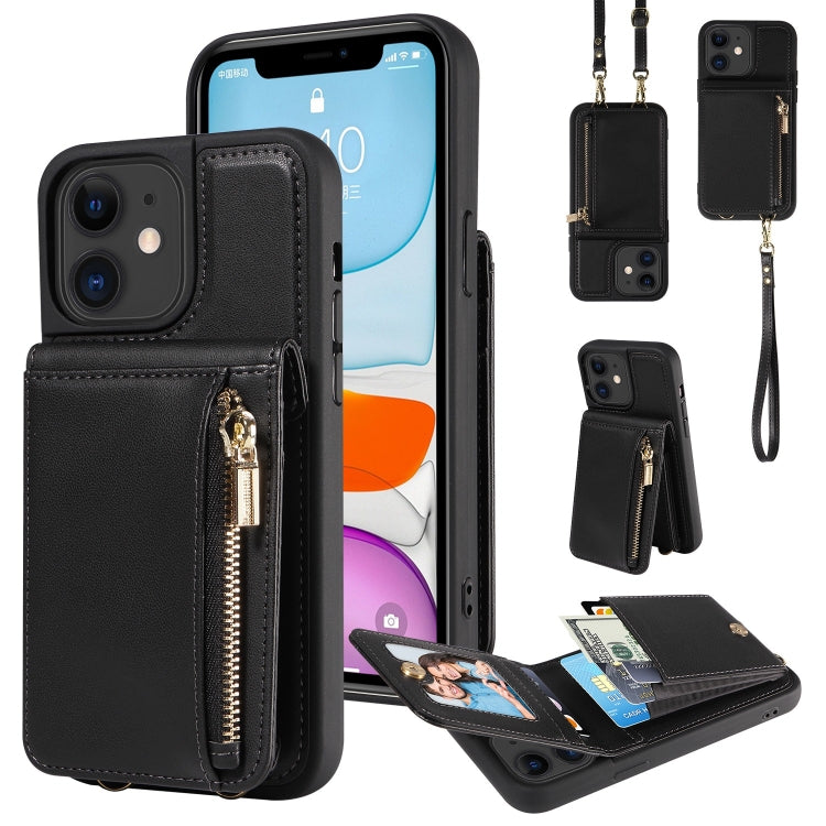 Crossbody Lanyard Zipper Wallet Leather Phone Case, For iPhone 12 / 12 Pro, For iPhone 12 Pro Max, For iPhone 11 Pro Max, For iPhone 11 - HoMEdemic™ 