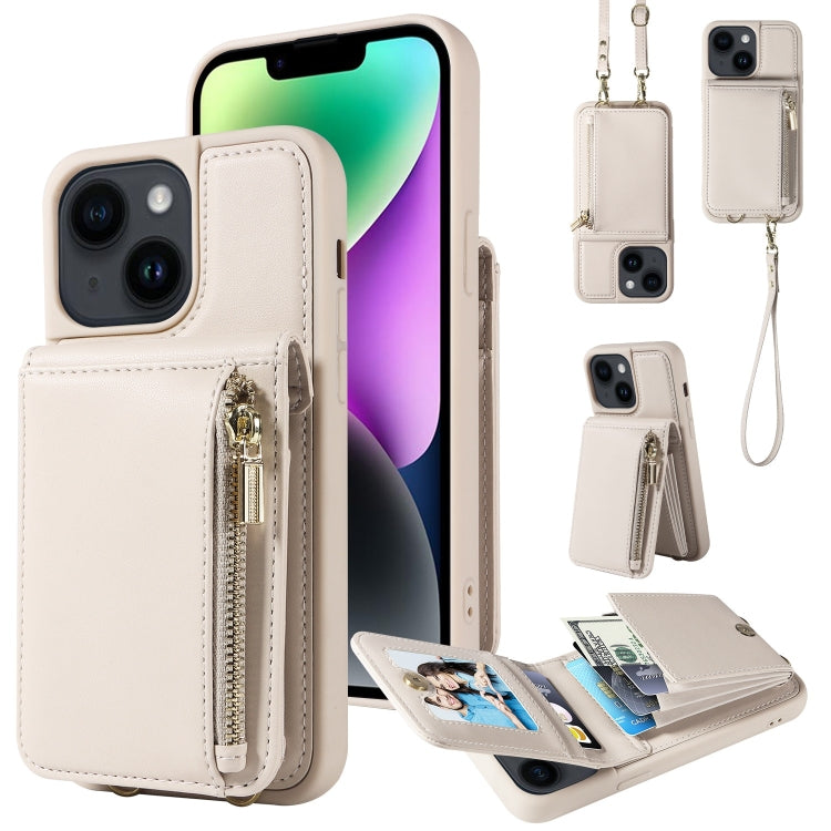 Crossbody Lanyard Zipper Wallet Leather Phone Case, For iPhone 14 Plus, For iPhone 14, For iPhone 14 Pro, For iPhone 14 Pro Max - HoMEdemic™ 