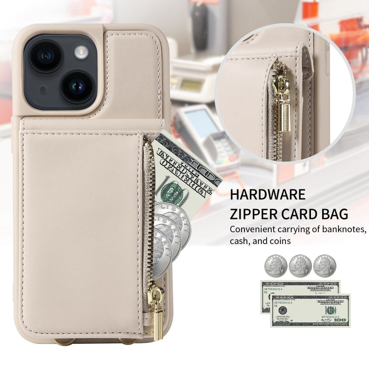 Crossbody Lanyard Zipper Wallet Leather Phone Case, For iPhone 14 Plus, For iPhone 14, For iPhone 14 Pro, For iPhone 14 Pro Max - HoMEdemic™ 
