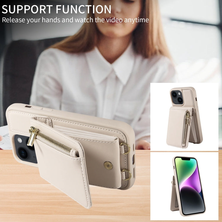 Crossbody Lanyard Zipper Wallet Leather Phone Case, For iPhone 14 Plus, For iPhone 14, For iPhone 14 Pro, For iPhone 14 Pro Max - HoMEdemic™ 