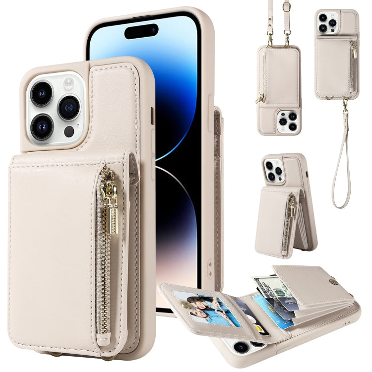 Crossbody Lanyard Zipper Wallet Leather Phone Case, For iPhone 14 Plus, For iPhone 14, For iPhone 14 Pro, For iPhone 14 Pro Max - HoMEdemic™ 