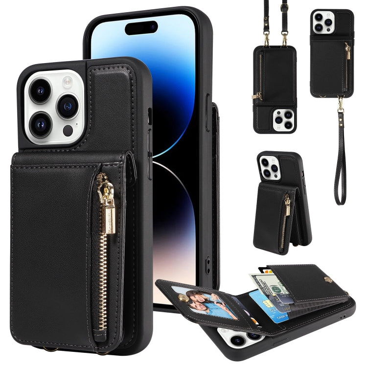Crossbody Lanyard Zipper Wallet Leather Phone Case, For iPhone 14 Plus, For iPhone 14, For iPhone 14 Pro, For iPhone 14 Pro Max - HoMEdemic™ 