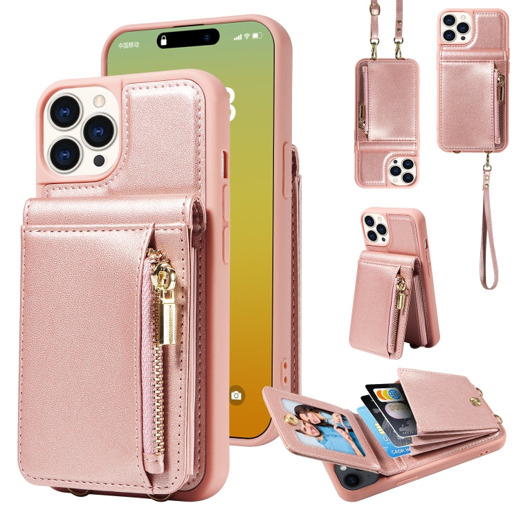Crossbody Lanyard Zipper Wallet Leather Phone Case, For iPhone 15 Pro Max, For iPhone 15 Pro, For iPhone 15 Plus, For iPhone 15 - HoMEdemic™ 