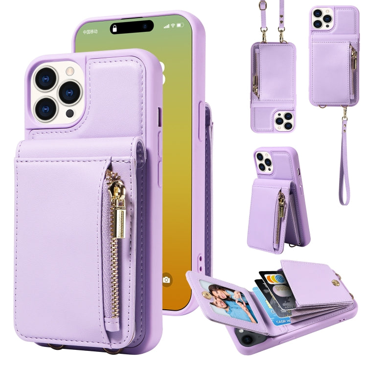 Crossbody Lanyard Zipper Wallet Leather Phone Case, For iPhone 15 Pro Max, For iPhone 15 Pro, For iPhone 15 Plus, For iPhone 15 - HoMEdemic™ 