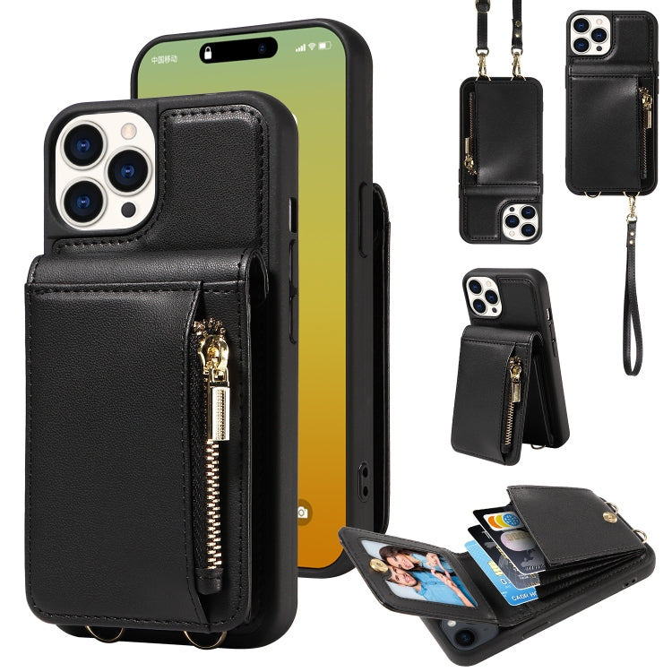 Crossbody Lanyard Zipper Wallet Leather Phone Case, For iPhone 15 Pro Max, For iPhone 15 Pro, For iPhone 15 Plus, For iPhone 15 - HoMEdemic™ 