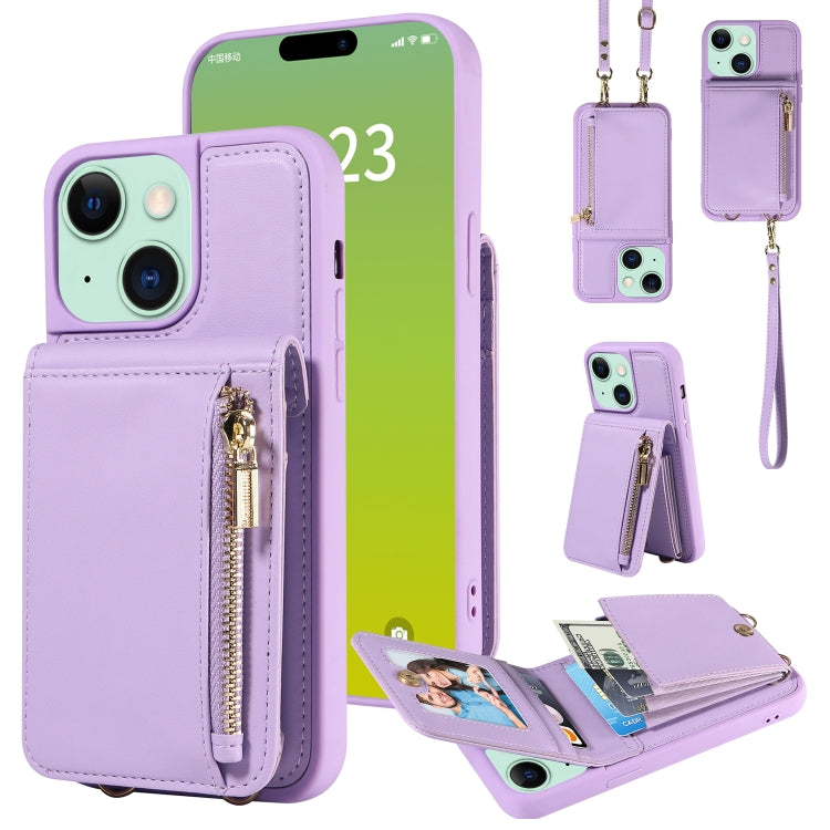 Crossbody Lanyard Zipper Wallet Leather Phone Case, For iPhone 15 Pro Max, For iPhone 15 Pro, For iPhone 15 Plus, For iPhone 15 - HoMEdemic™ 