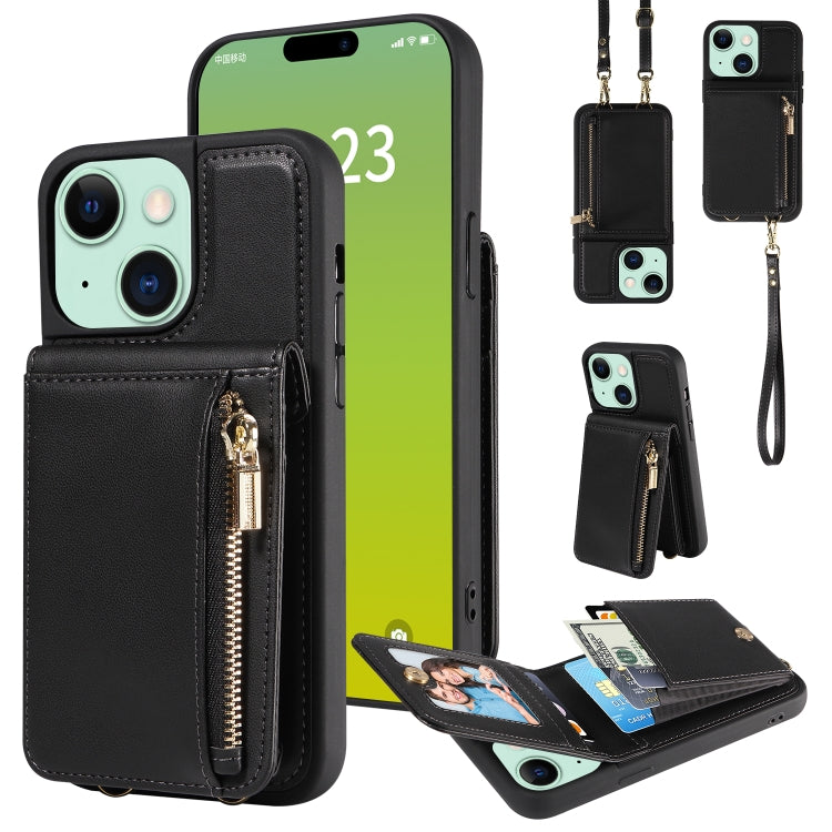 Crossbody Lanyard Zipper Wallet Leather Phone Case, For iPhone 15 Pro Max, For iPhone 15 Pro, For iPhone 15 Plus, For iPhone 15 - HoMEdemic™ 