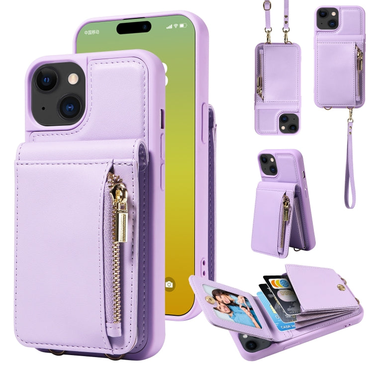 Crossbody Lanyard Zipper Wallet Leather Phone Case, For iPhone 15 Pro Max, For iPhone 15 Pro, For iPhone 15 Plus, For iPhone 15 - HoMEdemic™ 