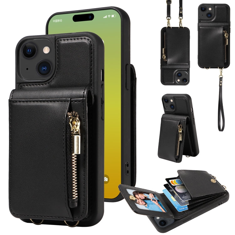 Crossbody Lanyard Zipper Wallet Leather Phone Case, For iPhone 15 Pro Max, For iPhone 15 Pro, For iPhone 15 Plus, For iPhone 15 - HoMEdemic™ 