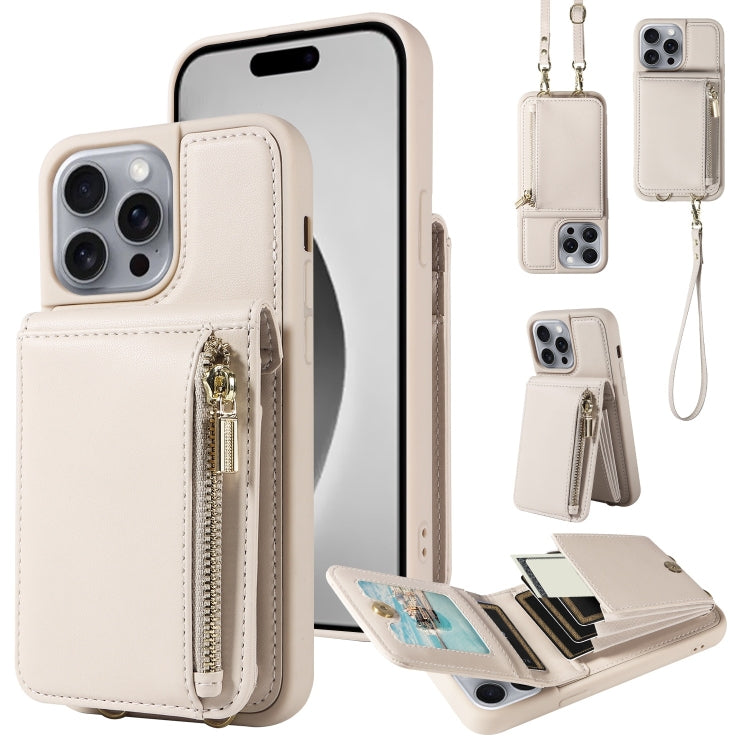 Crossbody Lanyard Zipper Wallet Leather Phone Case, For iPhone 16 Pro Max, For iPhone 16 Pro, For iPhone 16 Plus, For iPhone 16 - HoMEdemic™ 