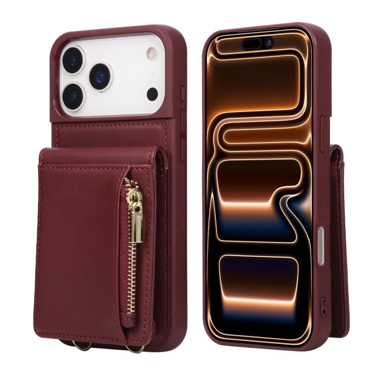 Crossbody Lanyard Zipper Wallet Leather Phone Case, For iPhone 17 Pro Max, For iPhone 17 Pro, For iPhone 17, For iPhone Air - HoMEdemic™ 