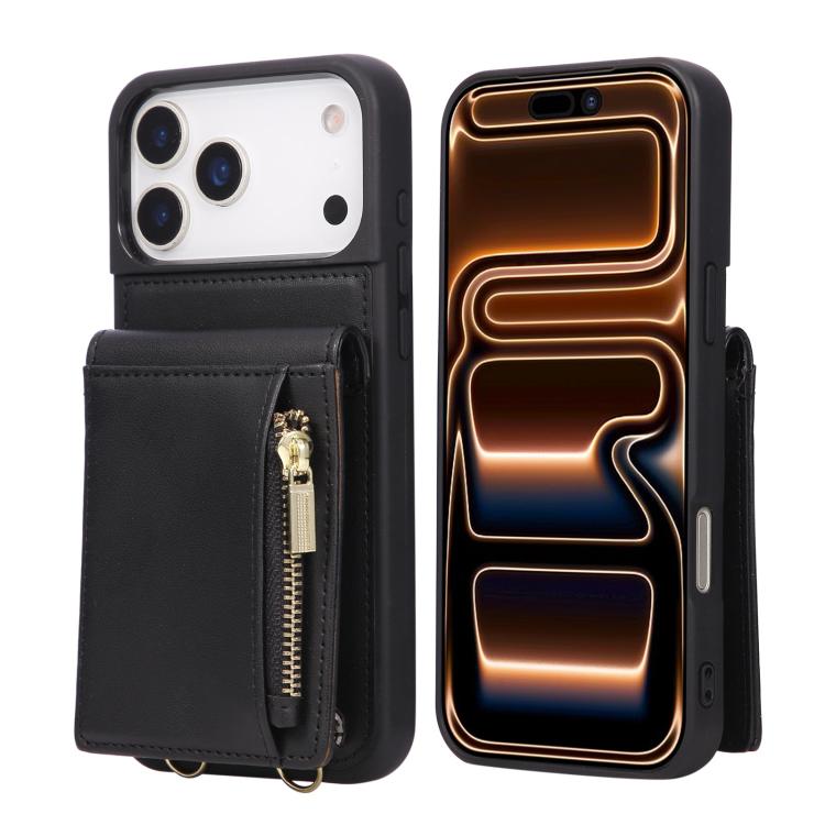 Crossbody Lanyard Zipper Wallet Leather Phone Case, For iPhone 17 Pro Max, For iPhone 17 Pro, For iPhone 17, For iPhone Air - HoMEdemic™ 