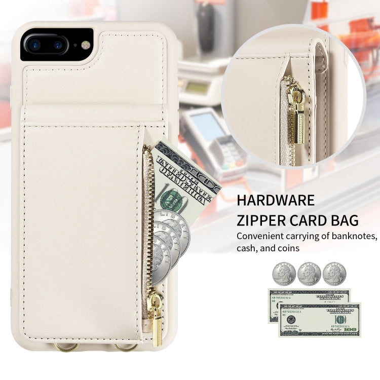 Crossbody Lanyard Zipper Wallet Leather Phone Case, For iPhone 7 Plus / 8 Plus - HoMEdemic™ 