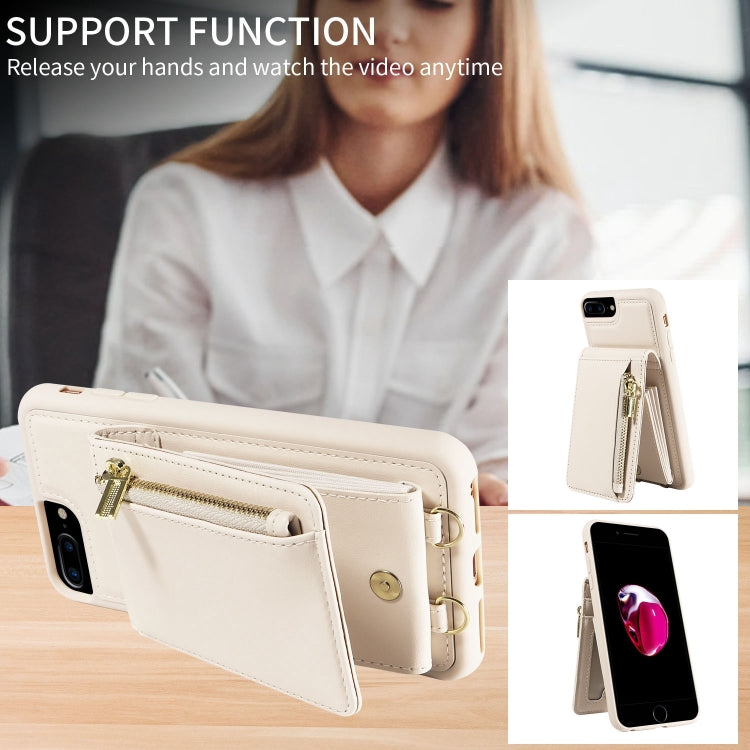Crossbody Lanyard Zipper Wallet Leather Phone Case, For iPhone 7 Plus / 8 Plus - HoMEdemic™ 
