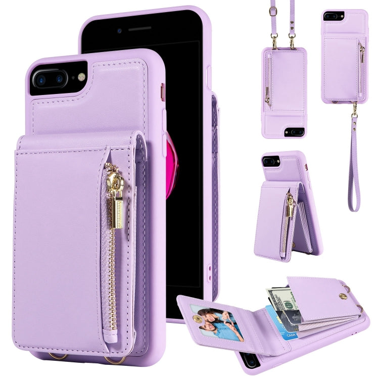Crossbody Lanyard Zipper Wallet Leather Phone Case, For iPhone 7 Plus / 8 Plus - HoMEdemic™ 