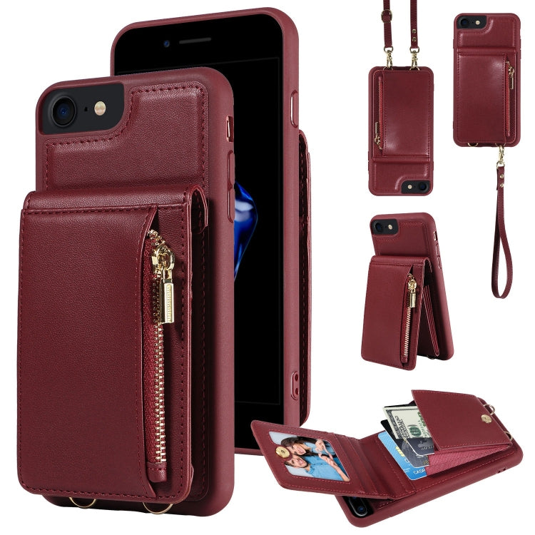 Crossbody Lanyard Zipper Wallet Leather Phone Case, For iPhone SE 2022/ 7 / 8, For iPhone 13 Pro Max, For iPhone 13 Pro, For iPhone 13 - HoMEdemic™ 