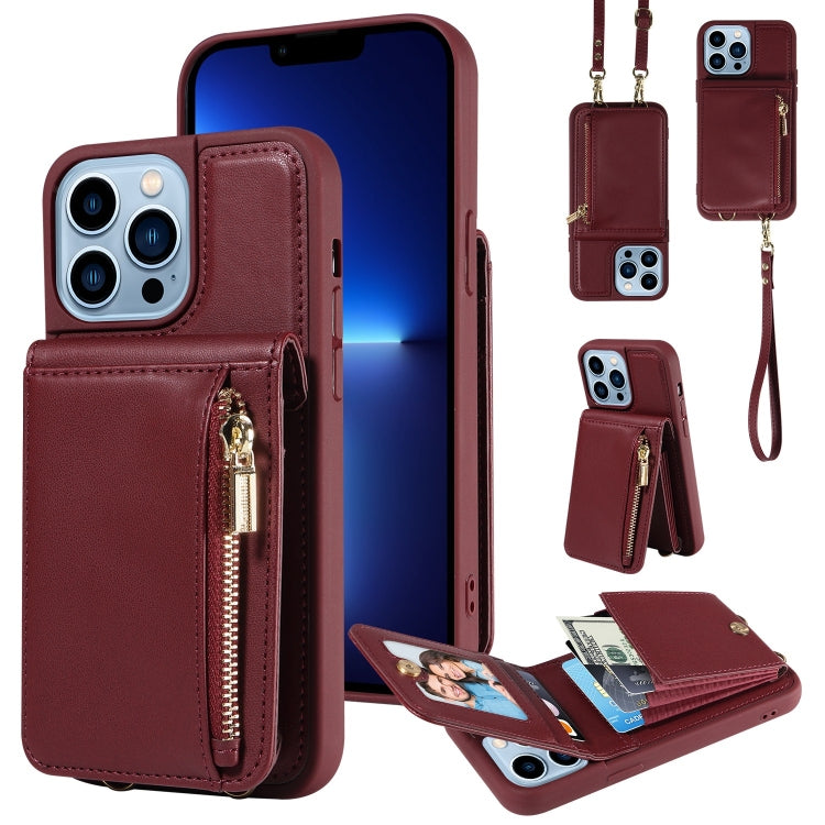 Crossbody Lanyard Zipper Wallet Leather Phone Case, For iPhone SE 2022/ 7 / 8, For iPhone 13 Pro Max, For iPhone 13 Pro, For iPhone 13 - HoMEdemic™ 