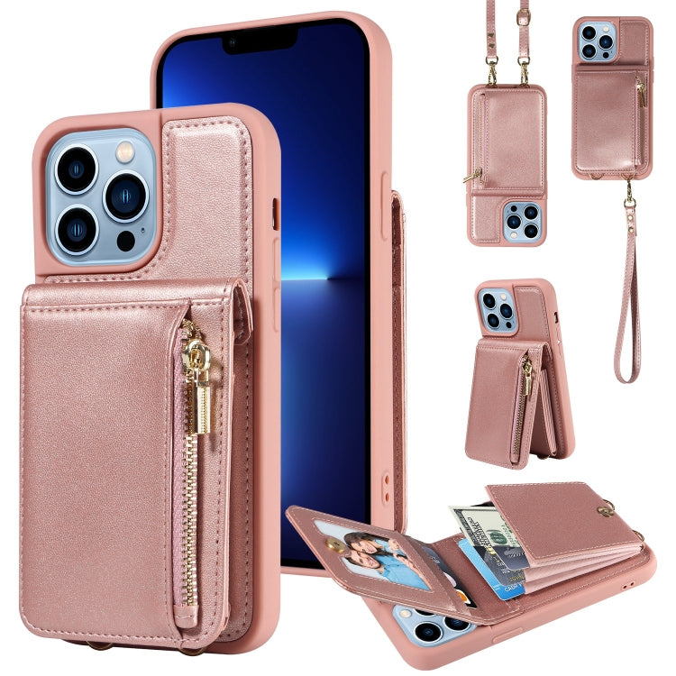 Crossbody Lanyard Zipper Wallet Leather Phone Case, For iPhone SE 2022/ 7 / 8, For iPhone 13 Pro Max, For iPhone 13 Pro, For iPhone 13 - HoMEdemic™ 